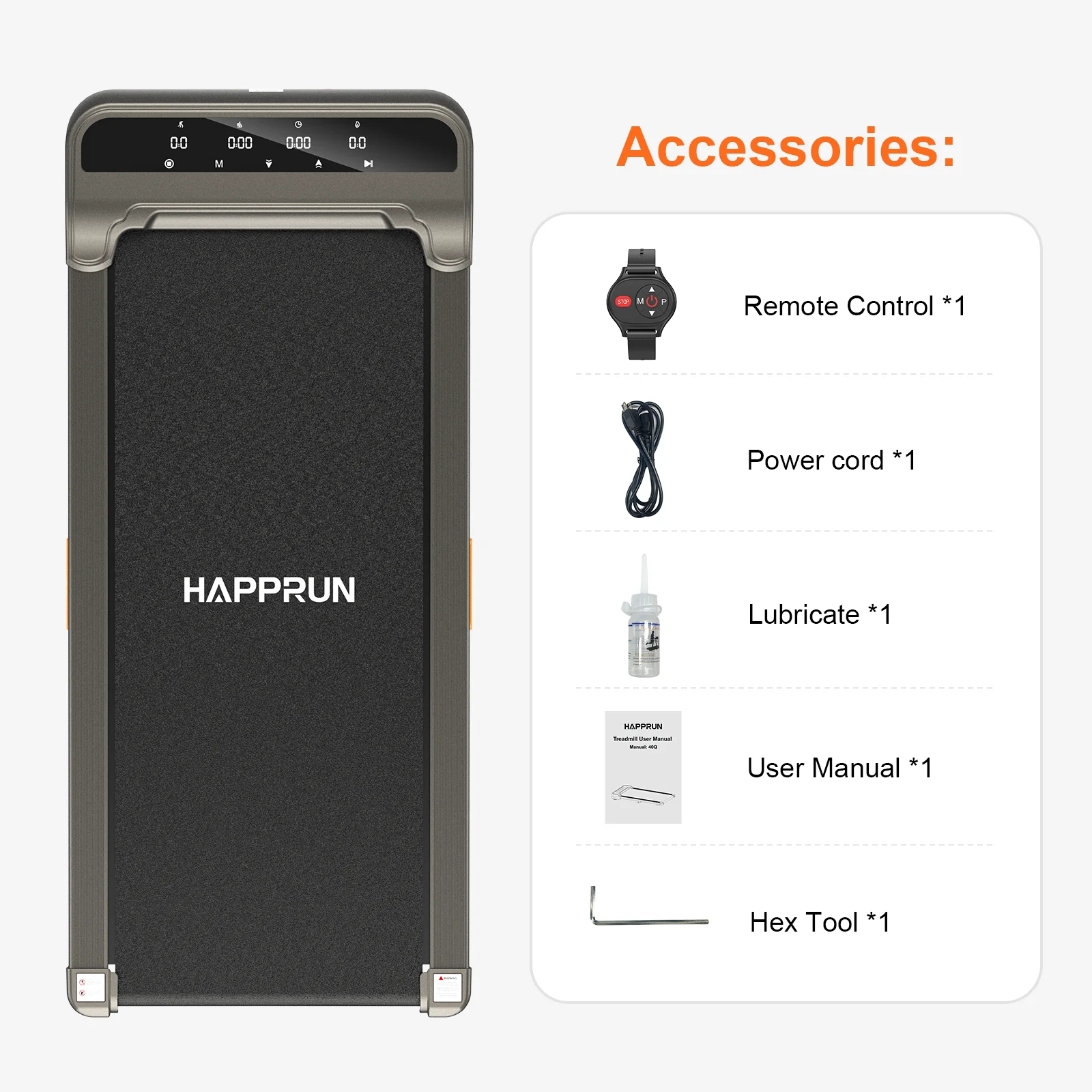 HAPPRUN Walking Pad 300lb, 40*16 Walking Area 2.5HP Under Desk Treadmill for Home Office with Remote Control - Womvr