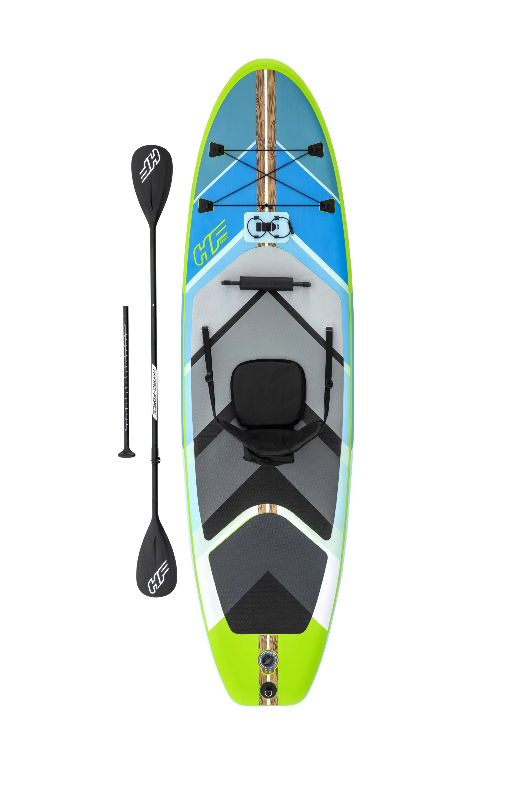Hydro-Force Oceana Inflatable Convertible Stand-Up Paddleboard and Kayak Set 10' - Womvr