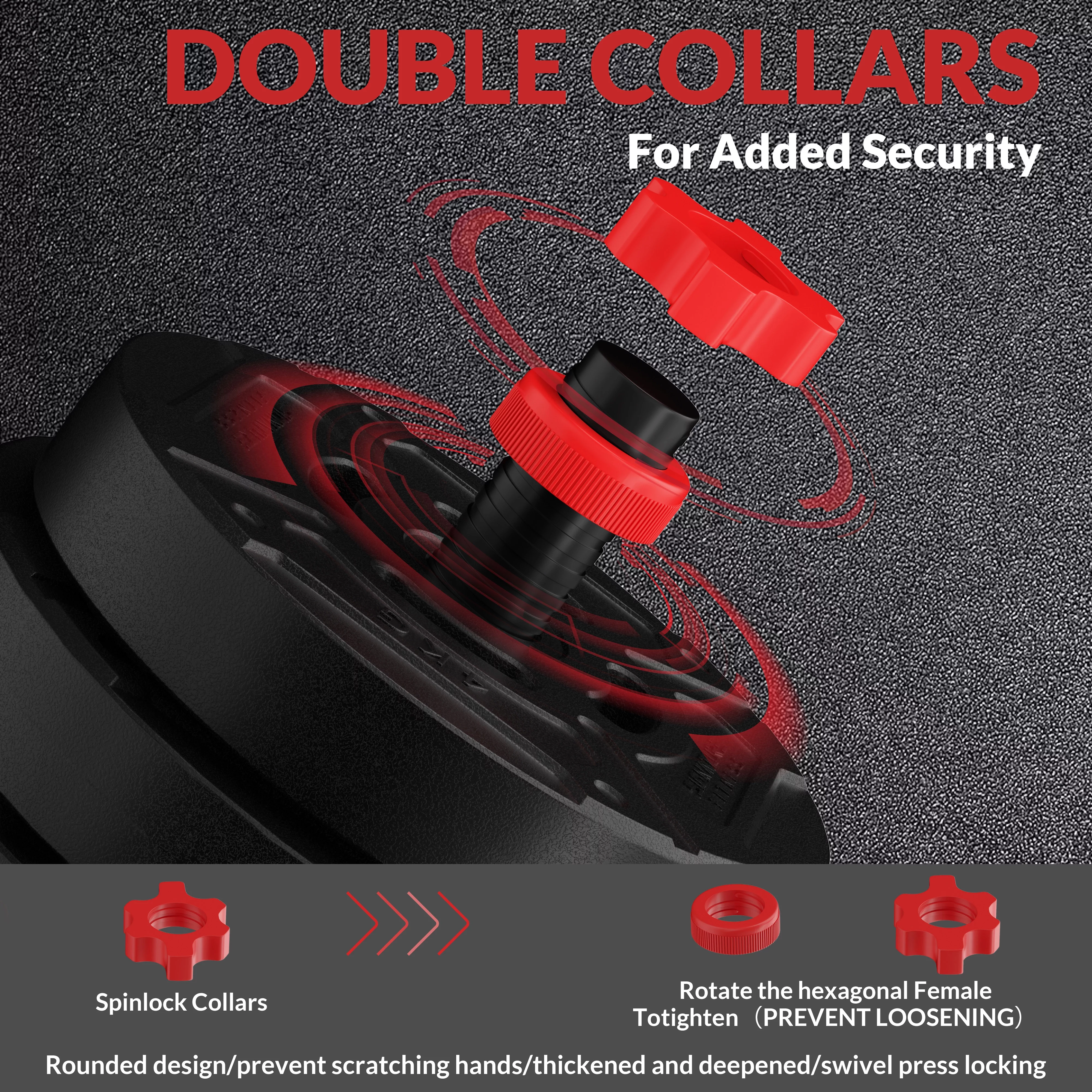 BalanceFrom 60LB 4-in-1 Portable Changeable Dumbbell, Barbell, and Kettlebell Set with Adjustable Weights - Womvr