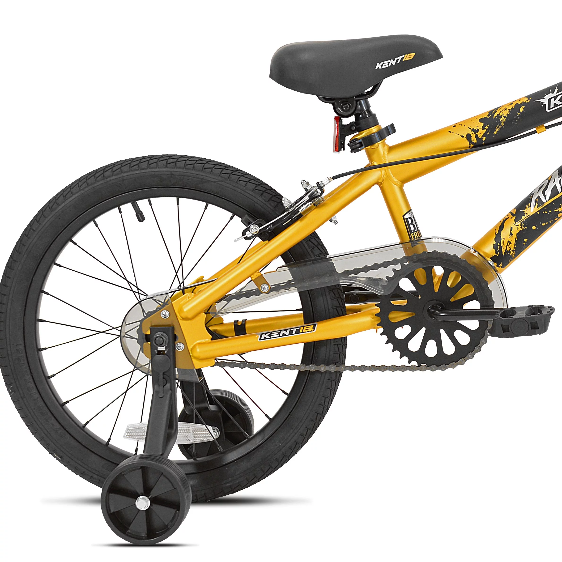 Kent Bicycle 18 in. Rampage Boy's BMX Child Bicycle, Gold and Black - Womvr
