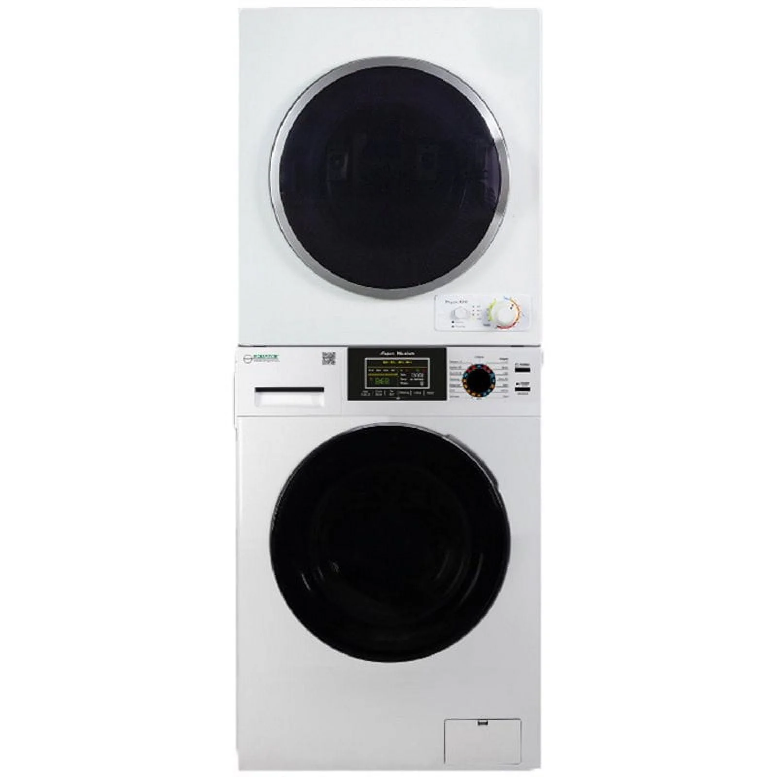 Equator Digital Touch Apartment 110V Set 18lbs Washer+Vented 3.5cf Auto/Time Dry - Womvr