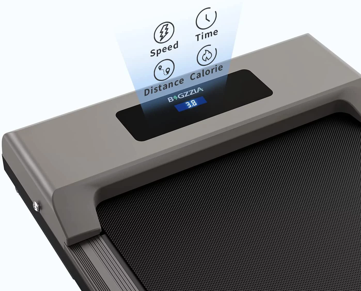 Bigzzia Walking Pad Under Desk Treadmill, Treadmills with Remote Control & LCD Display for Home Office, 265 lbs Max Weight, Gray - Womvr