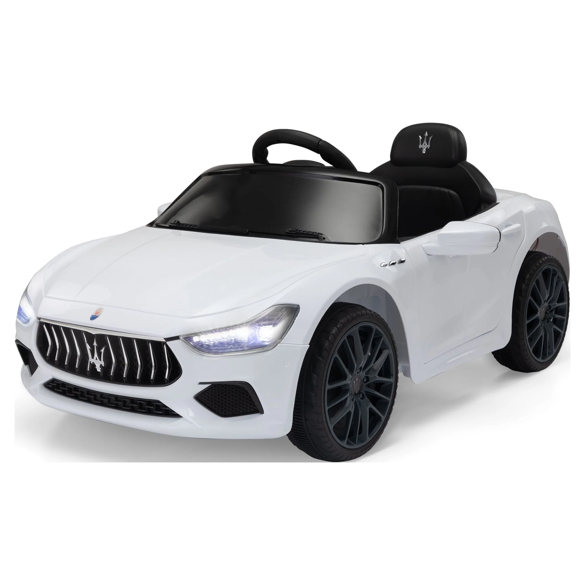 12V Maserati Licensed Kids Ride on Car Battery Powered Toy Car W/ Remote Control LED MP3 USB, Pink - Womvr