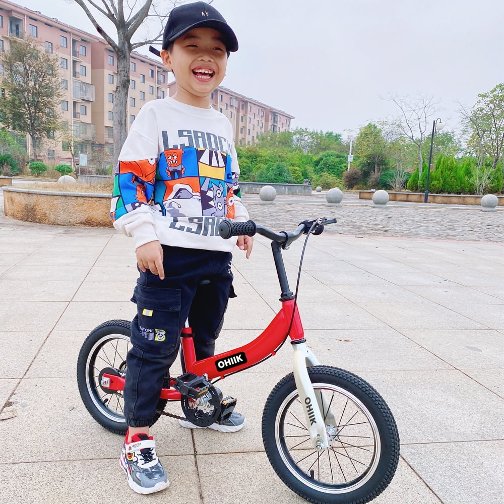 OHIIK Balance Bike 2 in 1 for Kids 2-7 Years Old,Balance to Pedals Bike,12 14 16 inch Kids Bike,with Pedal kit,Training Wheels,Brakes - Womvr