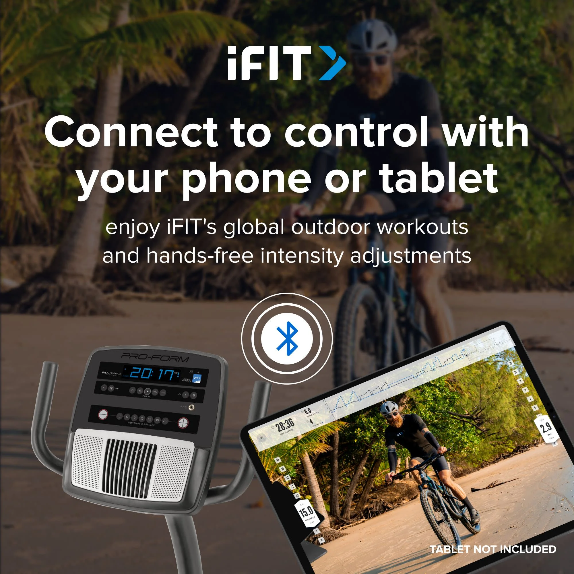 ProForm 325 CSX; Recumbent Exercise Bike with 5” Display, Built-In Tablet Holder, and Fan - Womvr