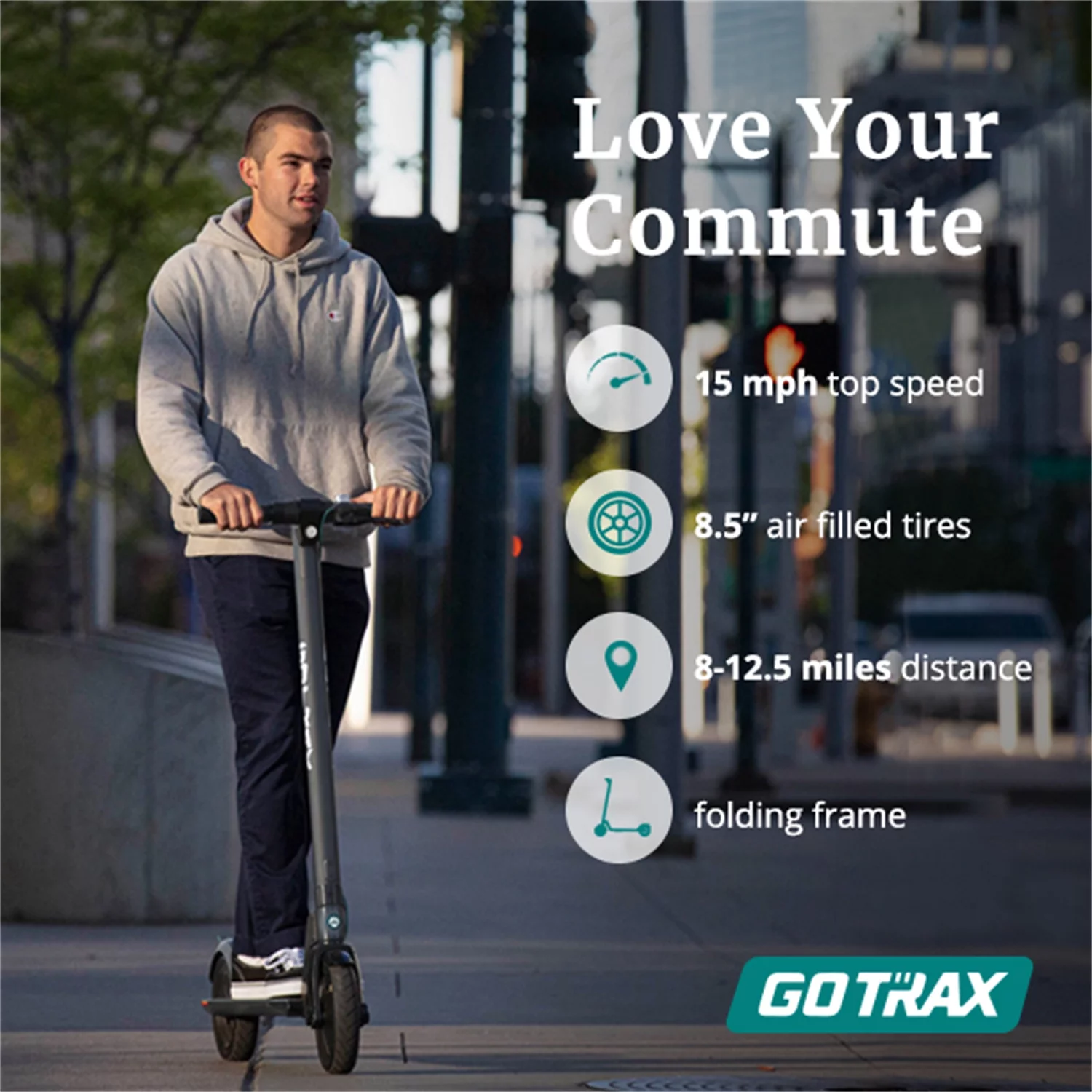GOTRAX Rival Adult Commuting Electric Scooters, Max Load 220lbs Foldable Electric Scooter - Womvr