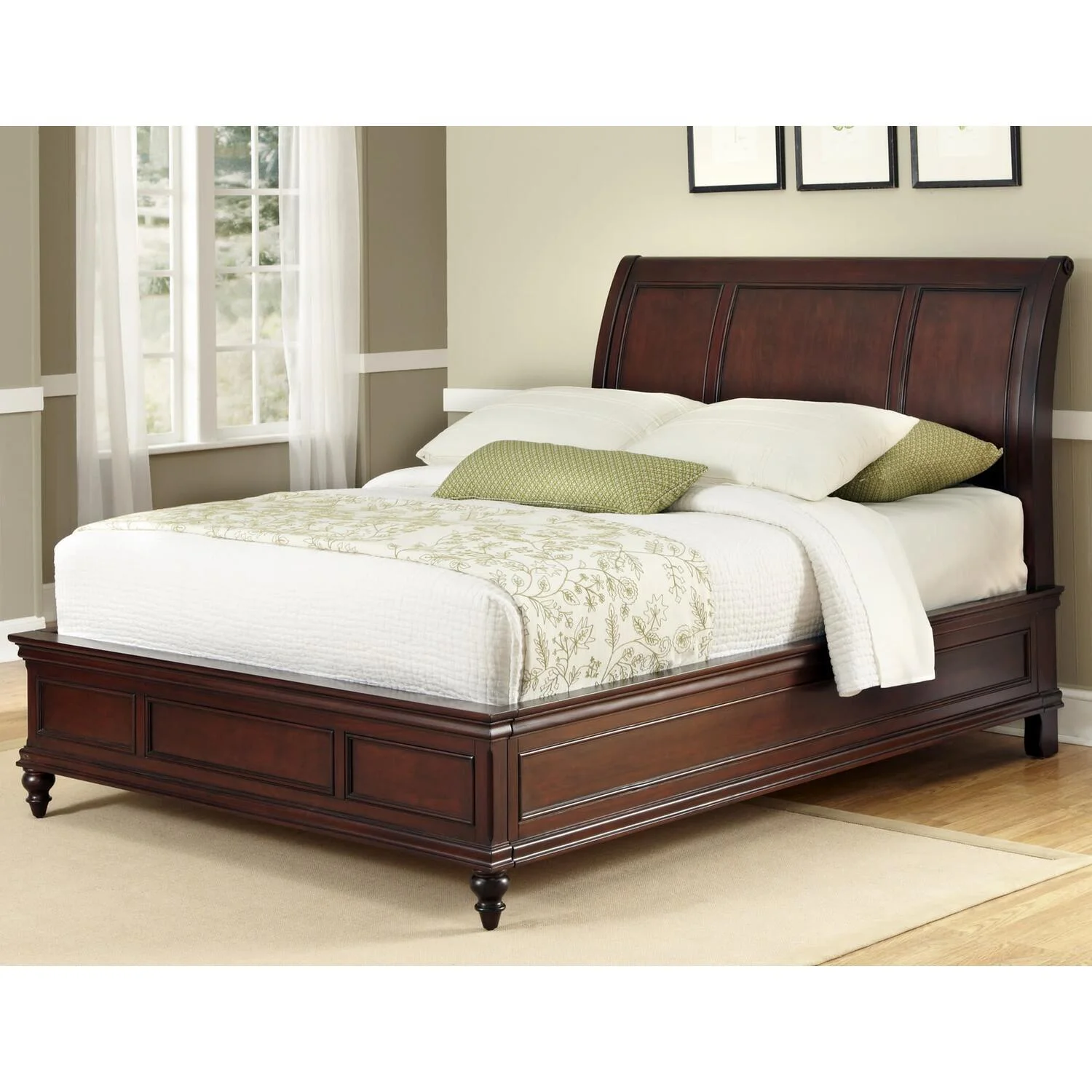 Homestock Eclectic Exclusivity Brown Wood King Bed - Womvr