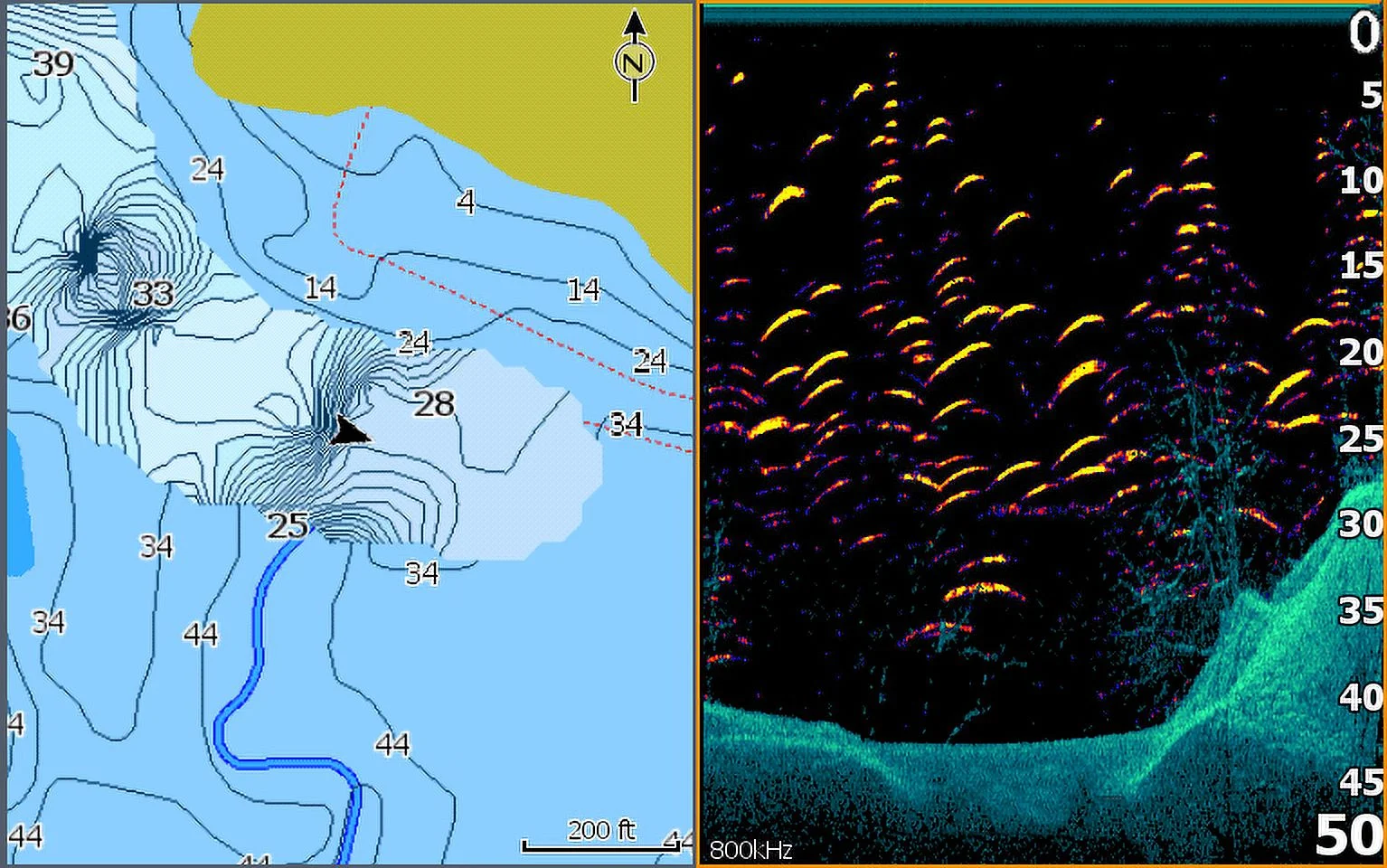Lowrance Hook Reveal Fish finder Splitsht with Down scan Imaging without Mapping - Womvr