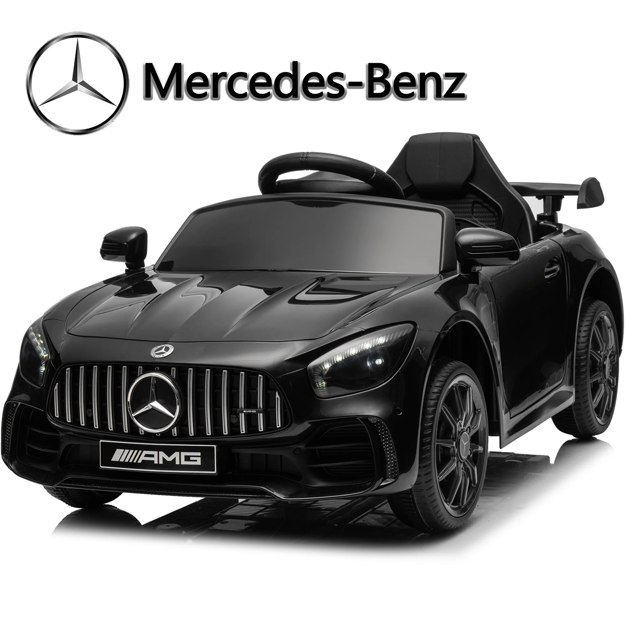 12V Ride on Car for Girls and Boys Licensed Mercedes Benz Electric Vehicle, MP3, Bluetooth, Ride On Toy for 3-5 Years Old, Red - Womvr