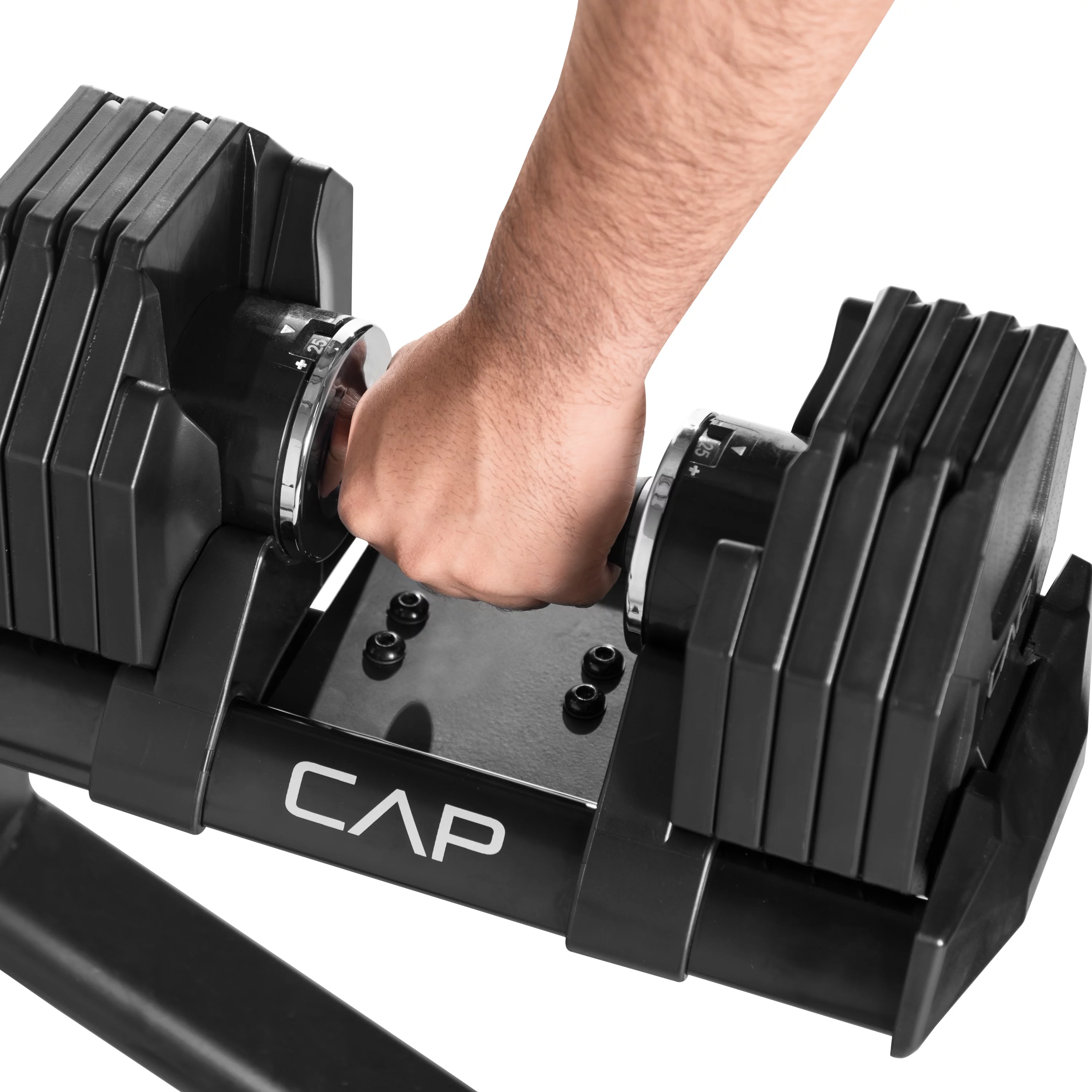 CAP Adjustable Dumbbell, Quick Select 5-50 Pounds, Single - Womvr