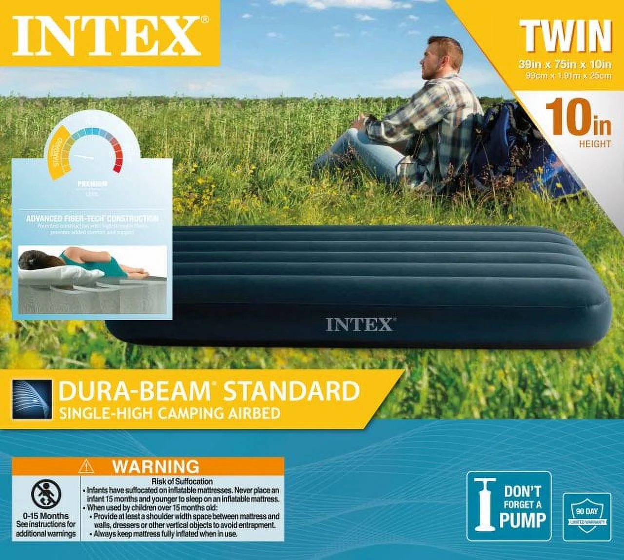 Intex 10in Standard Dura-Beam Airbed Mattress - Pump Not Included - Twin - Womvr