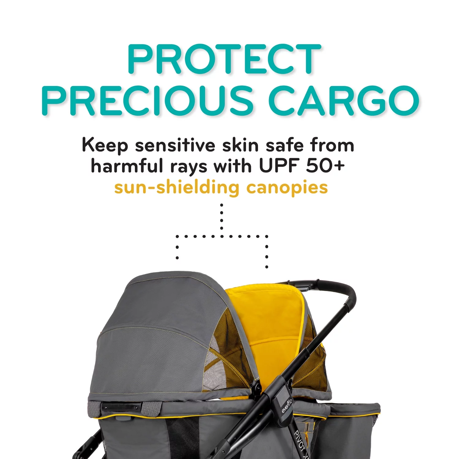 Evenflo Pivot Xplore All Terrain Stroller Wagon, Adventurer, Unisex, 6 Months - 5 Years - Womvr