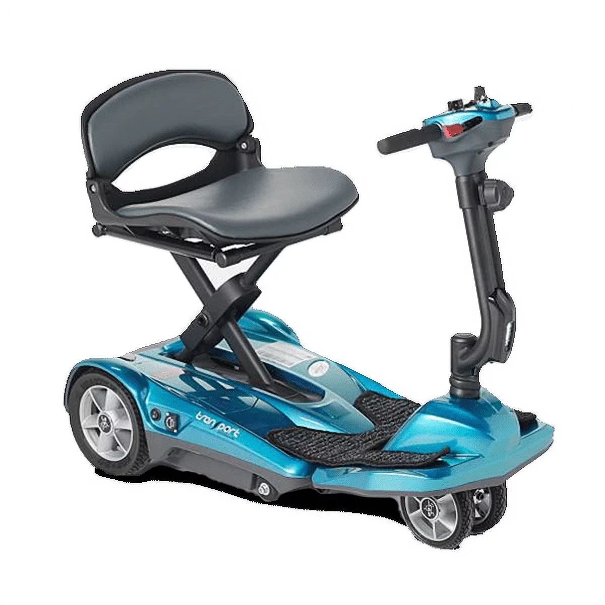 EV Rider Transport AF Plus S21AF Automatic Folding with Remote - Lithium Battery Lightweight Travel Mobility Scooter - Sea Blue - Womvr