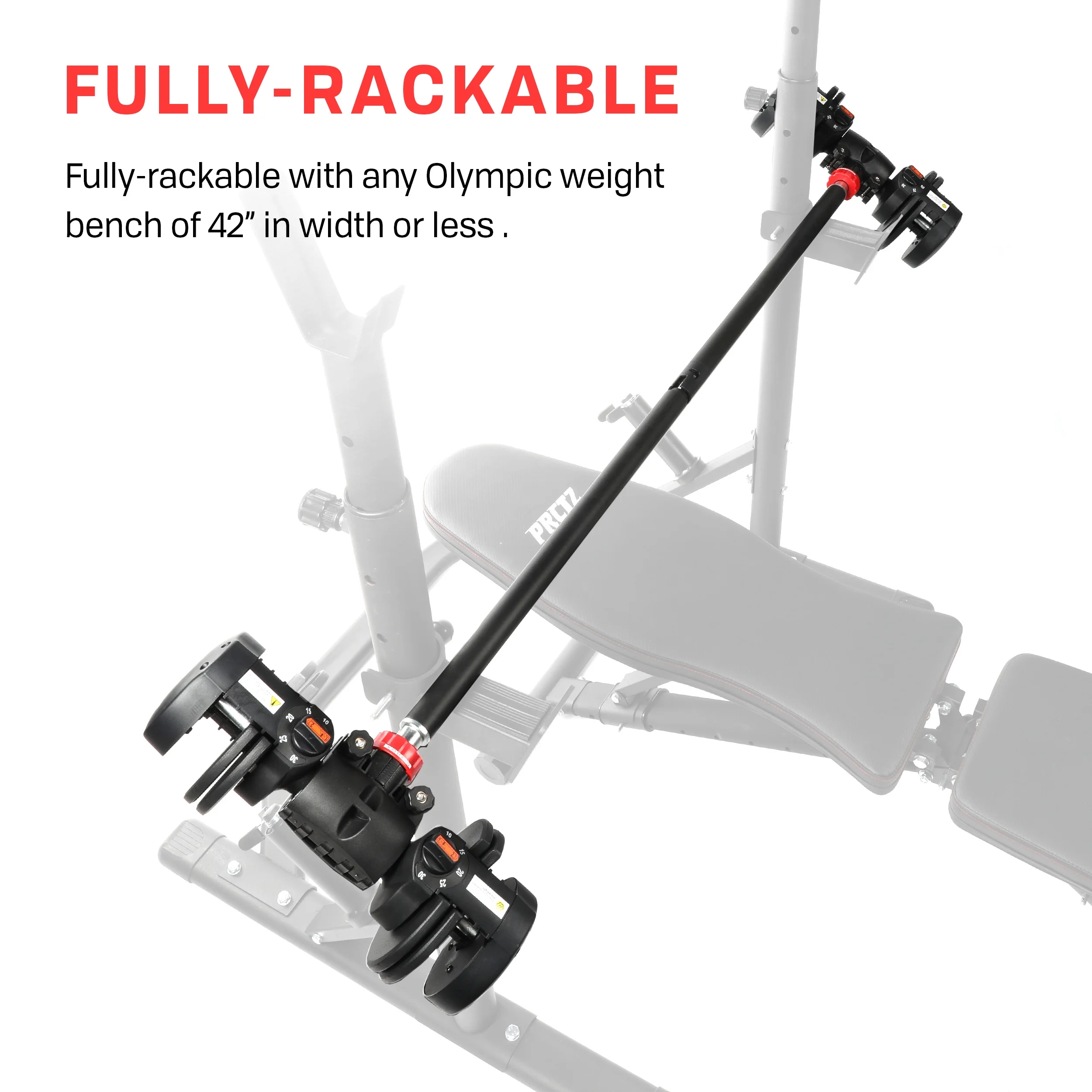 PRCTZ Modular Weightlifting Barbell, Adjustable Dumbbell to Barbell Converter, up to 200 lb. Capacity - Womvr