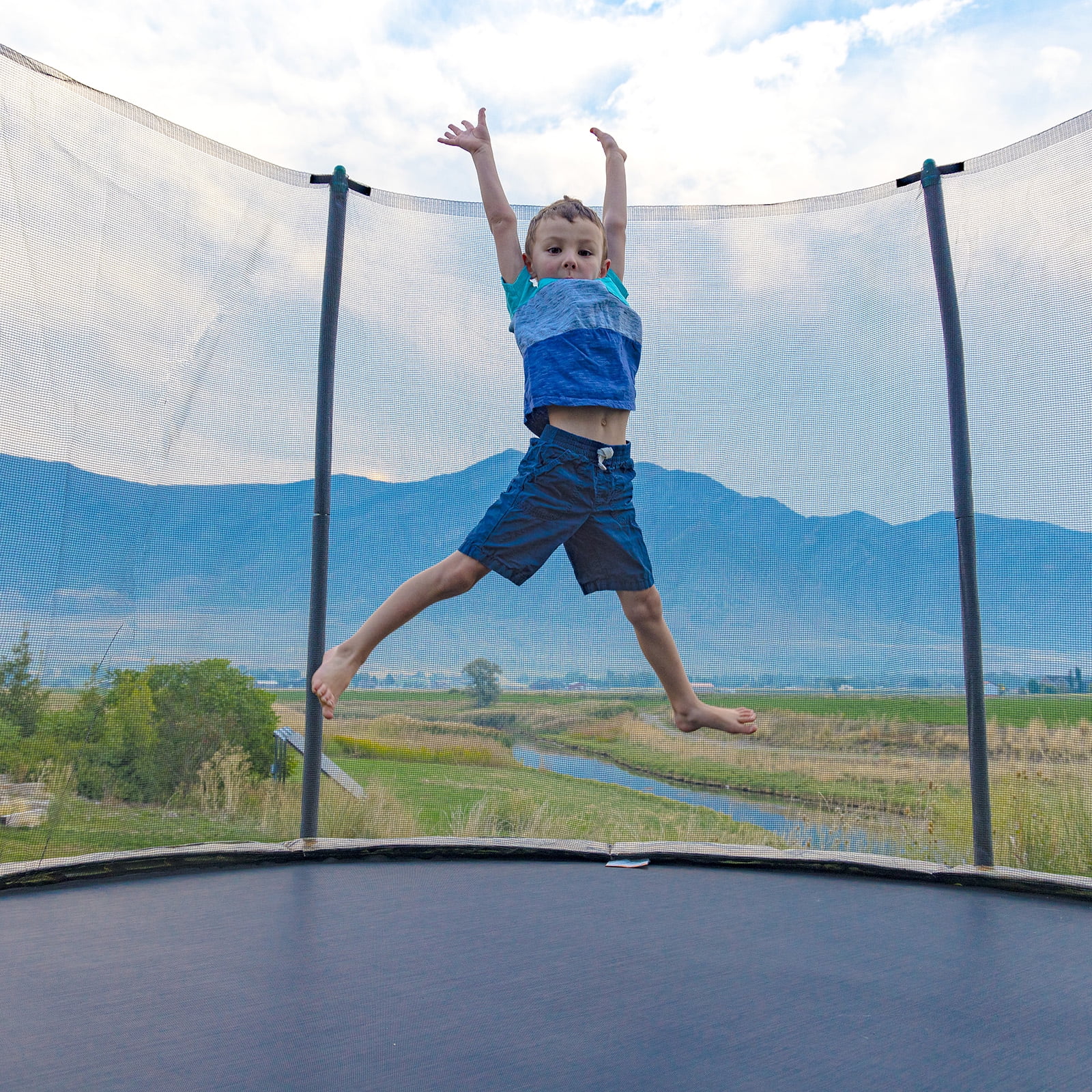 Skywalker Trampolines 12' Trampoline, with Safety Enclosure, Blue - Womvr