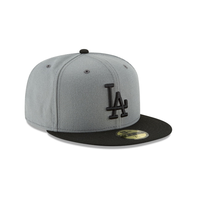 Los Angeles Dodgers Storm Gray Basic 59FIFTY Fitted Hat - Womvr