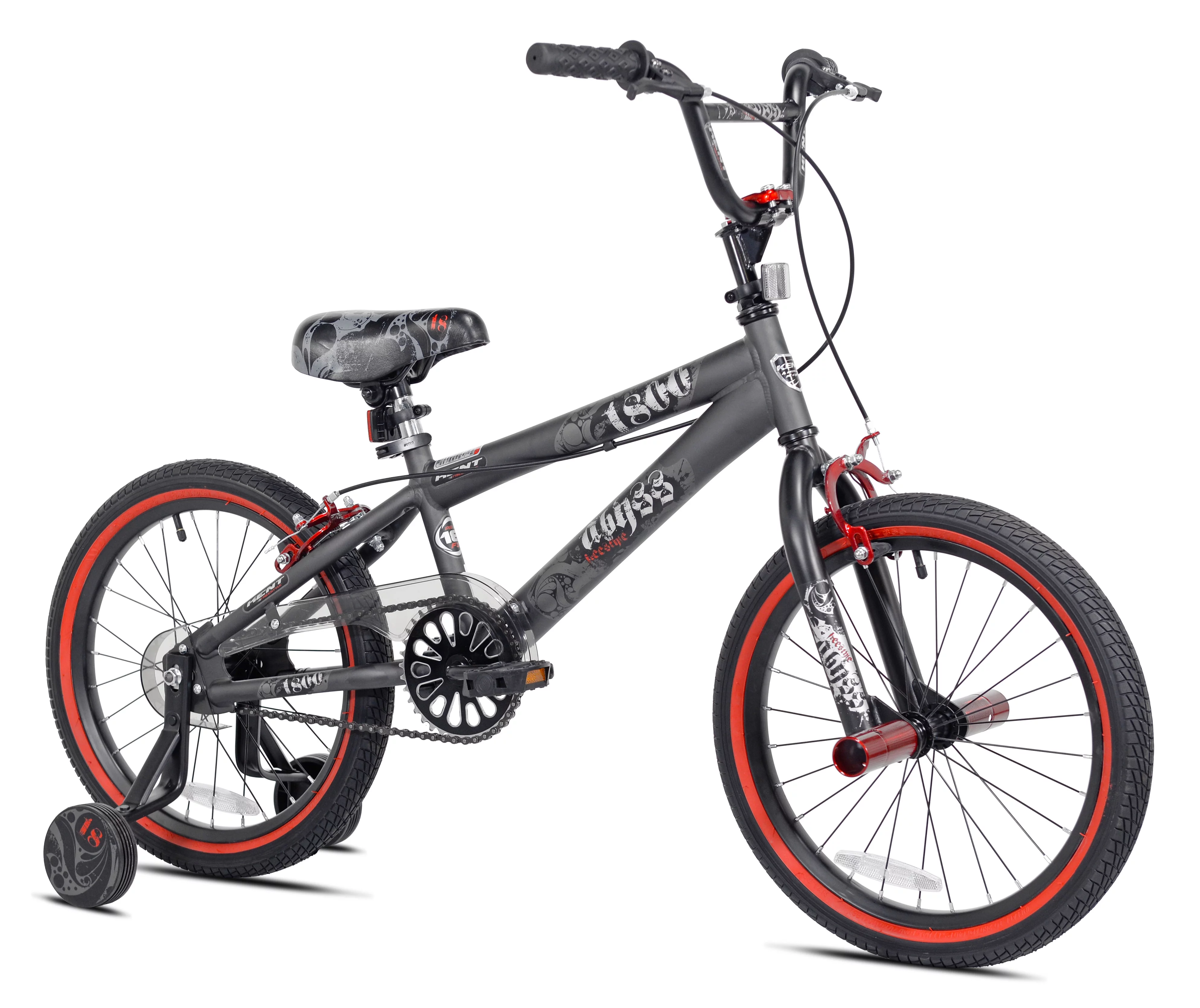 Kent 18 In. Abyss Boy's Freestyle BMX Bike, Charcoal Gray - Womvr