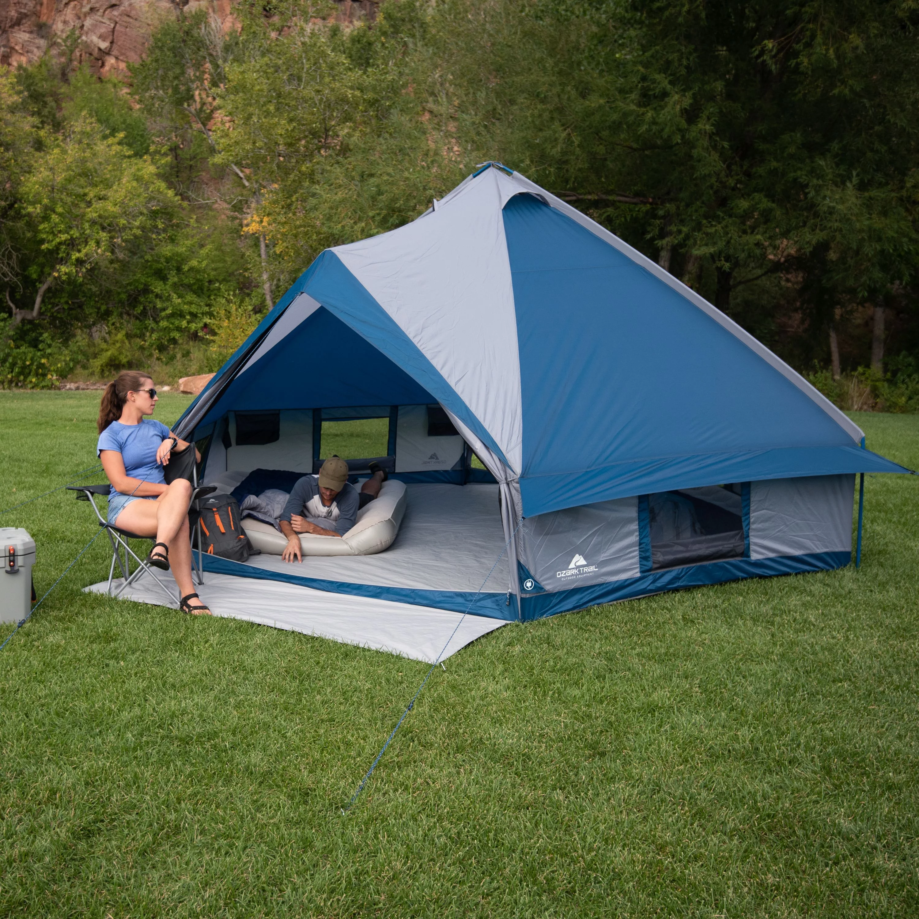 Ozark Trail Crystal Caverns 10-Person Festival Tent, with 2 Entrances - Womvr