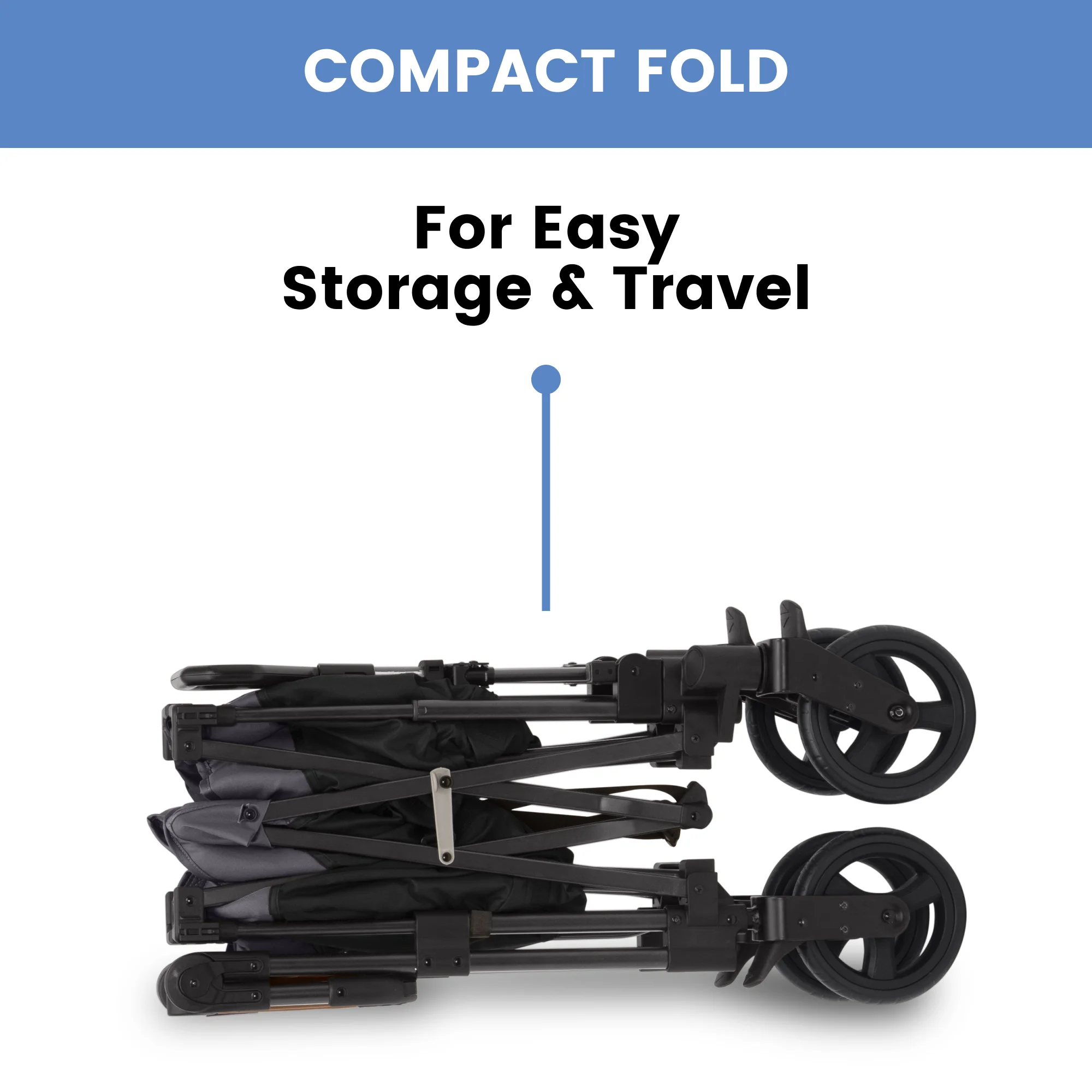 Little Folks by Delta Children City Wagon Cruiser Stroller, Black - Womvr