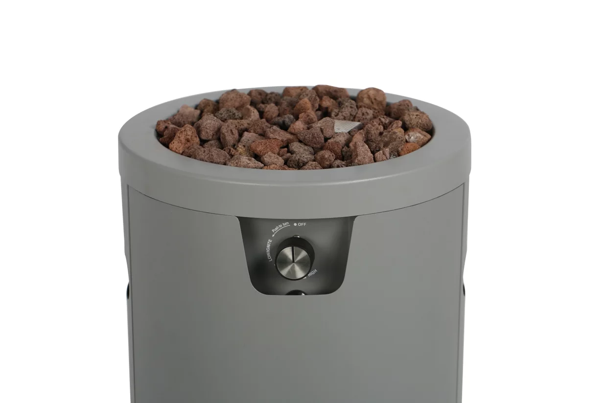 Mainstays 28-inch Tall Column Propane Gas Outdoor Fire Pit, Matte Black Finish - Womvr