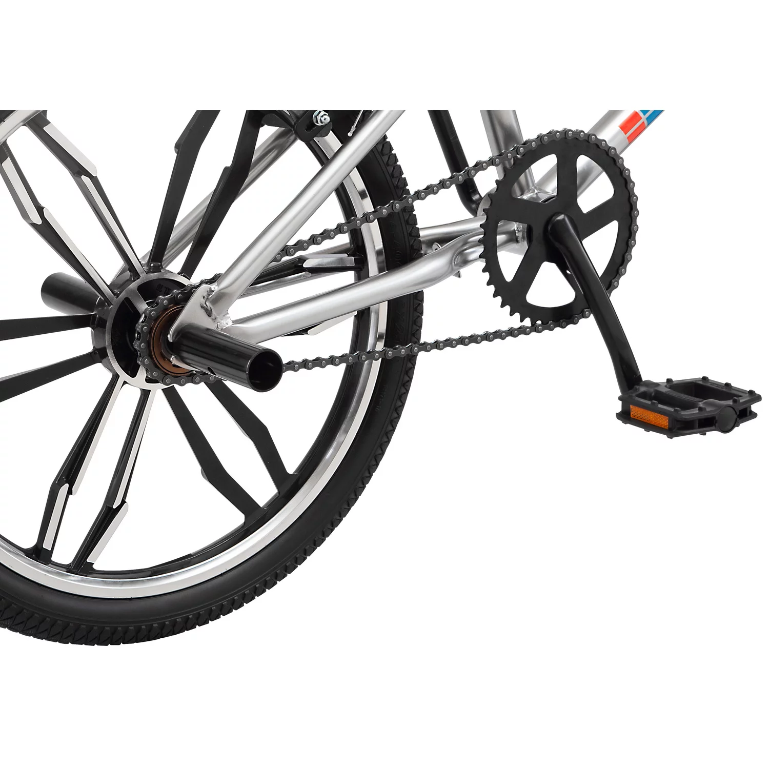 Mongoose Mongoose Grid Mag BMX Freestyle Bike, 20-Inch Wheels, Single Speed, Silver - Womvr