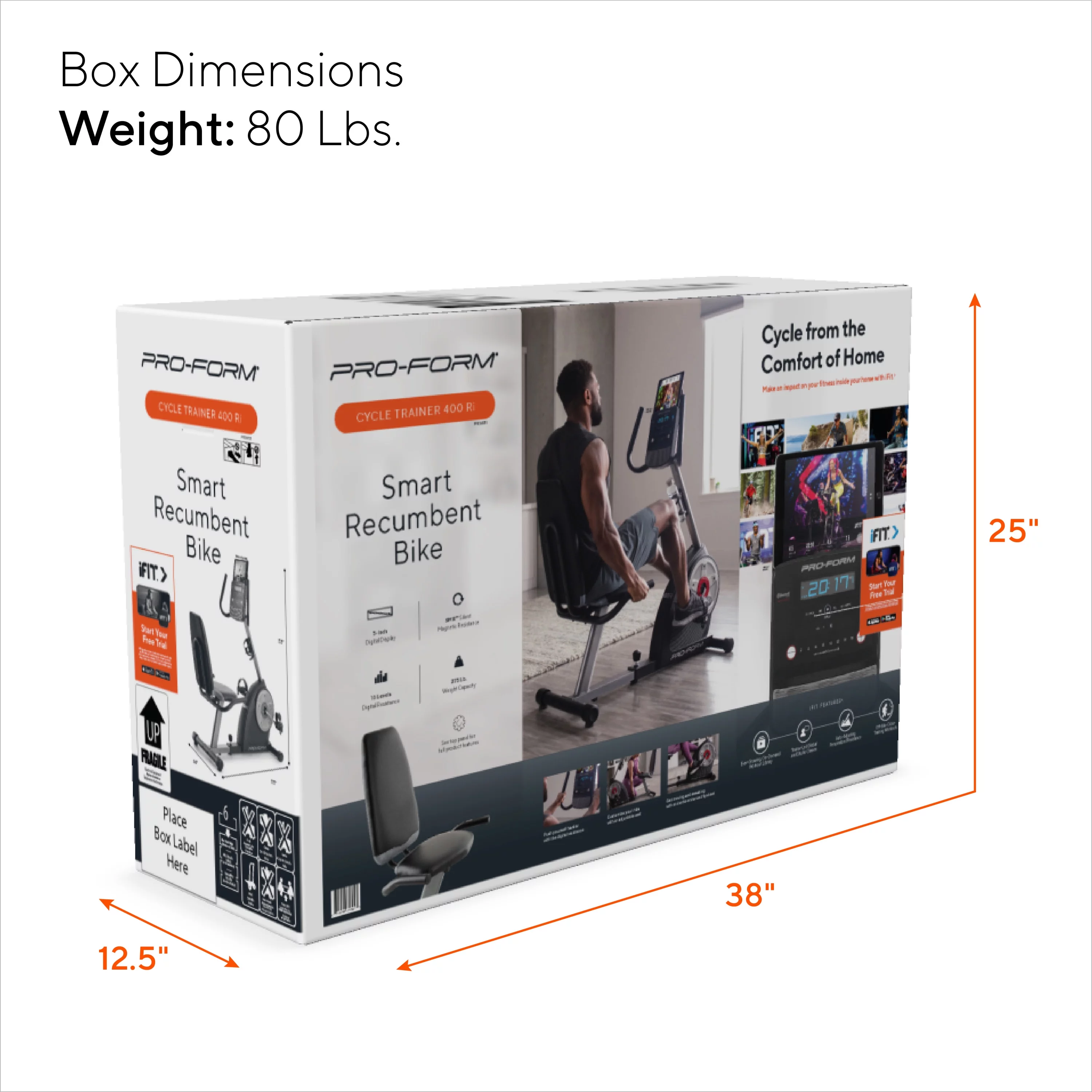 ProForm Cycle Trainer 400 Ri Stationary Exercise Bike, Compatible with iFIT Personal Training - Womvr