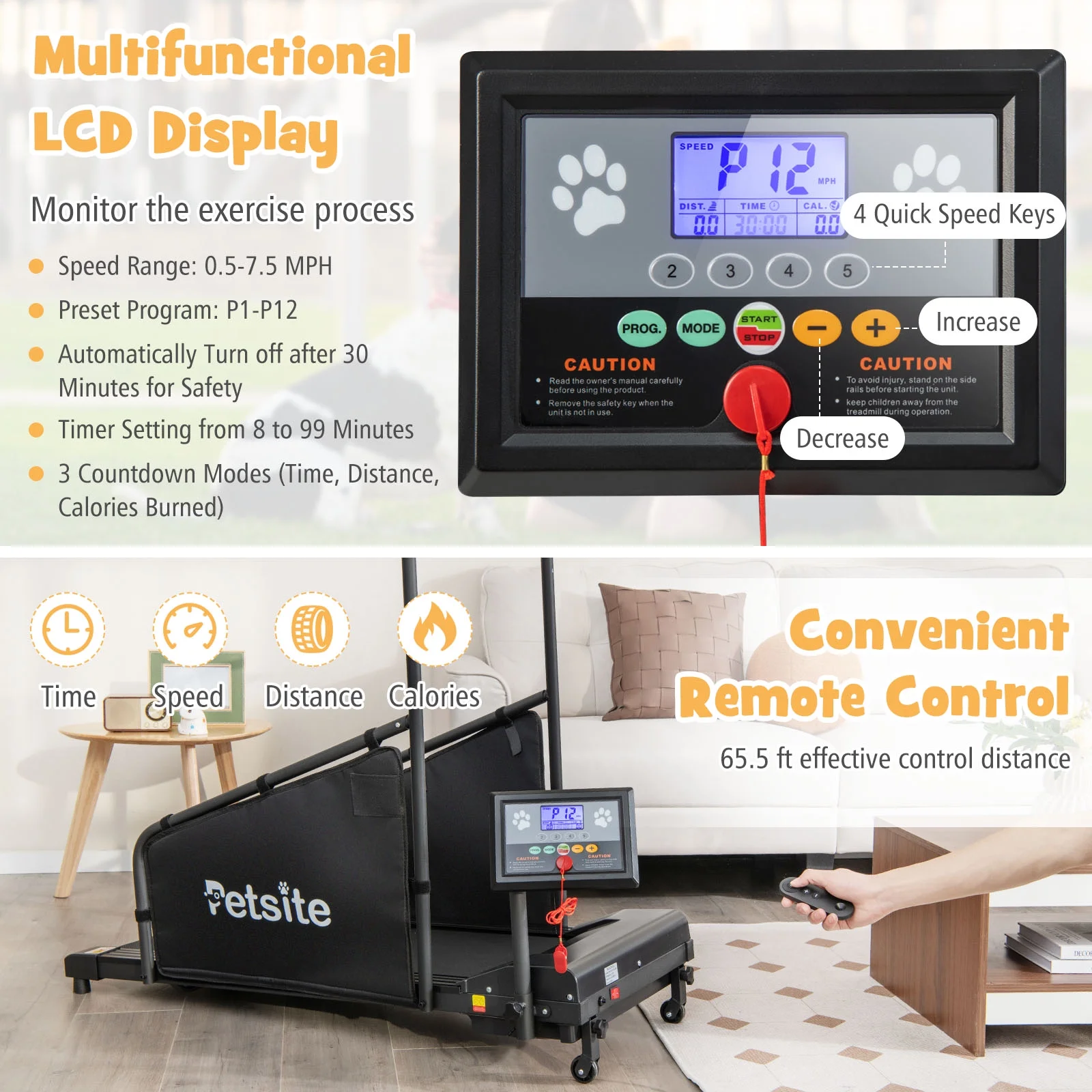 Costway Dog Treadmill for Small/Medium Dogs Indoors Pet Running Training Machine - Womvr