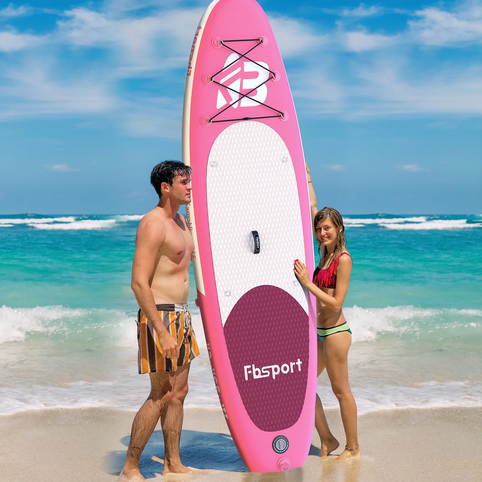 Fbsport Inflatable Elextric Paddle Board, Stand UP Paddleboard 11' Length with Electric Pump SUP Accessories - Womvr