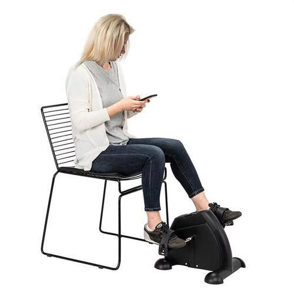Under Desk Bike Pedal Exerciser Portable Home Exercise Bike Pedal Exerciser Foot Peddler Portable Therapy Bicycle Leg Peddler Portable Mini Cycle Bike for Hands Arm Trainer - Womvr