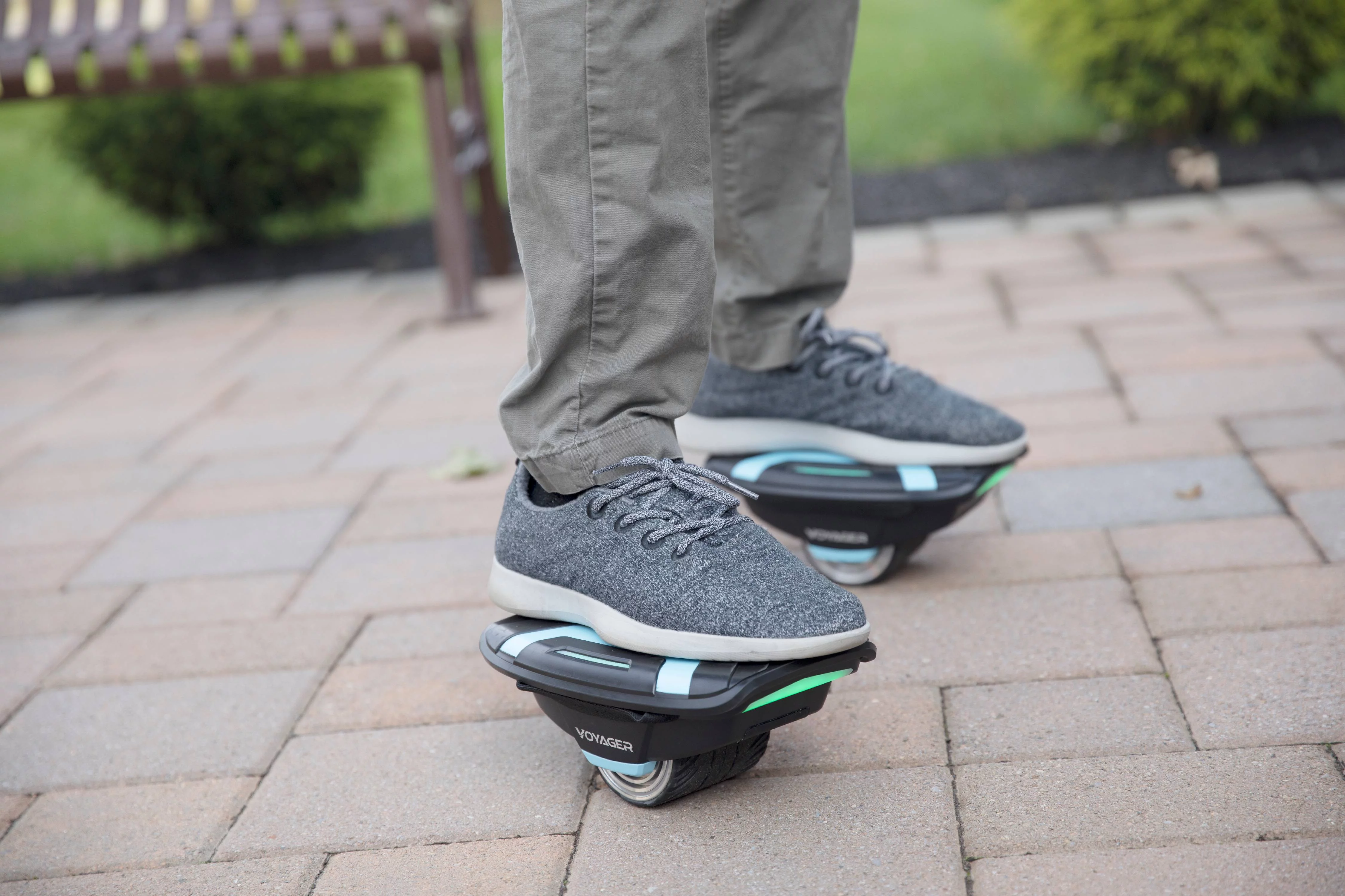 Voyager Space Shoes Powered Ride On Hover Skates for Kids and Adults, Blue - Womvr