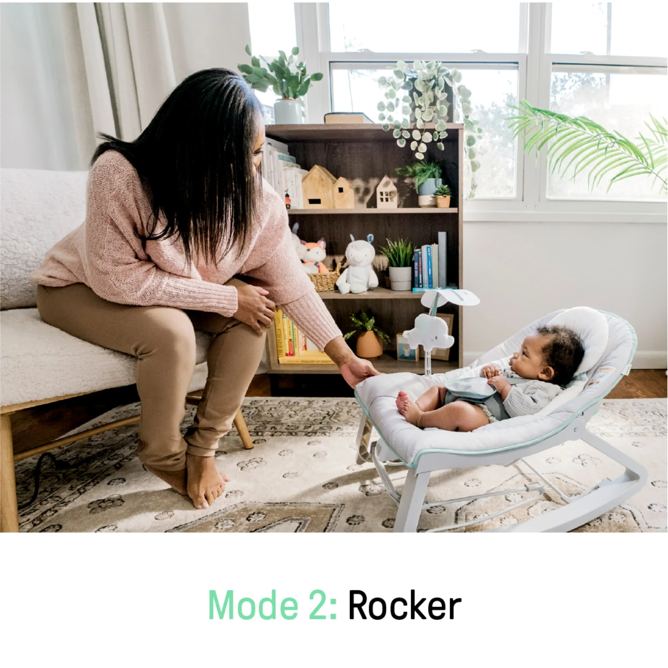 Ingenuity Keep Cozy 3-in-1 Vibrating Infant & Toddler Baby Bouncer and Rocker Chair, Gray - Womvr