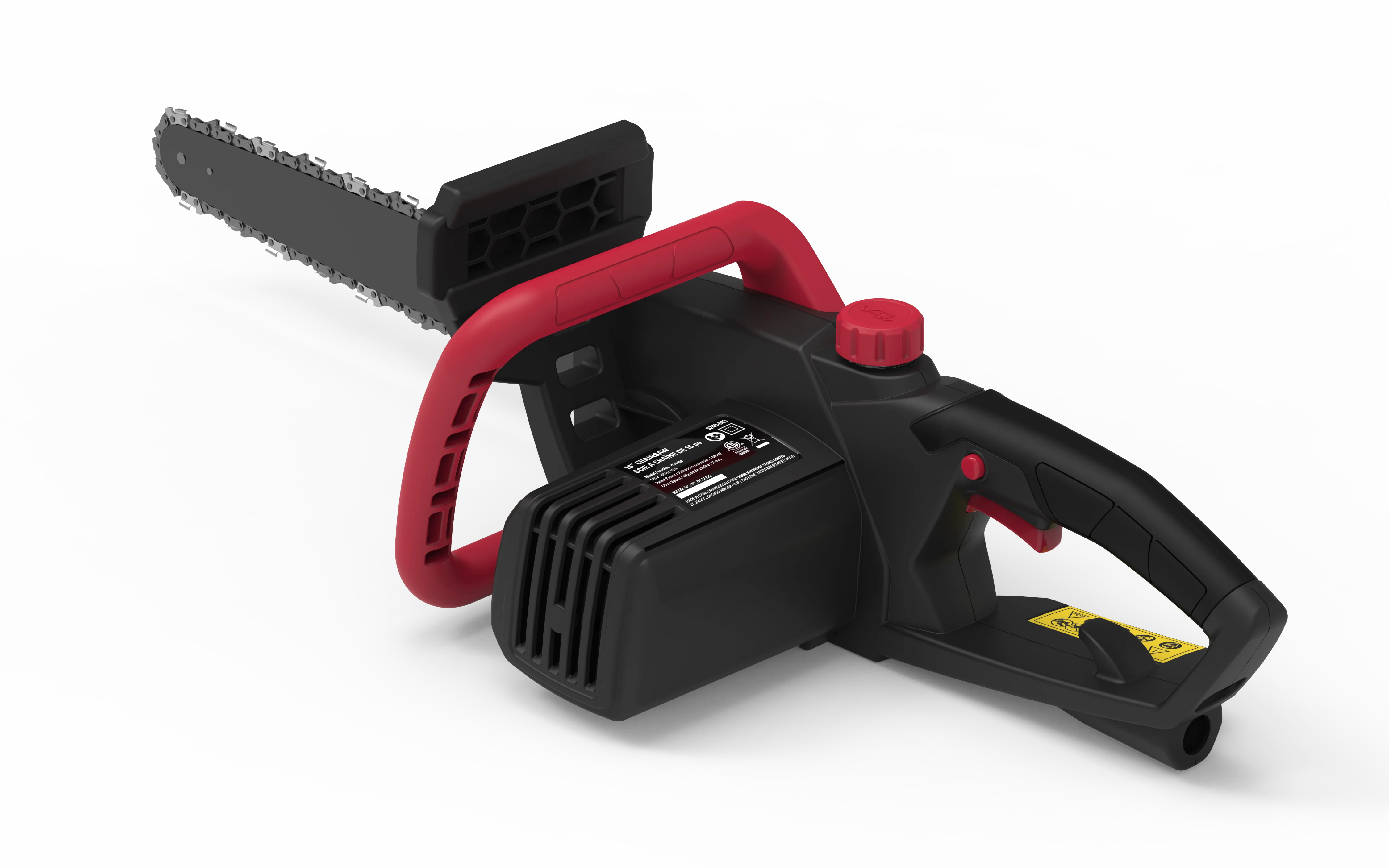 Hyper Tough 16-Inch Electric Chainsaw, 15-Amp Motor with Automatic Oiler, Tool-less Chain Tension, Metal Bucking Spikes included - Womvr