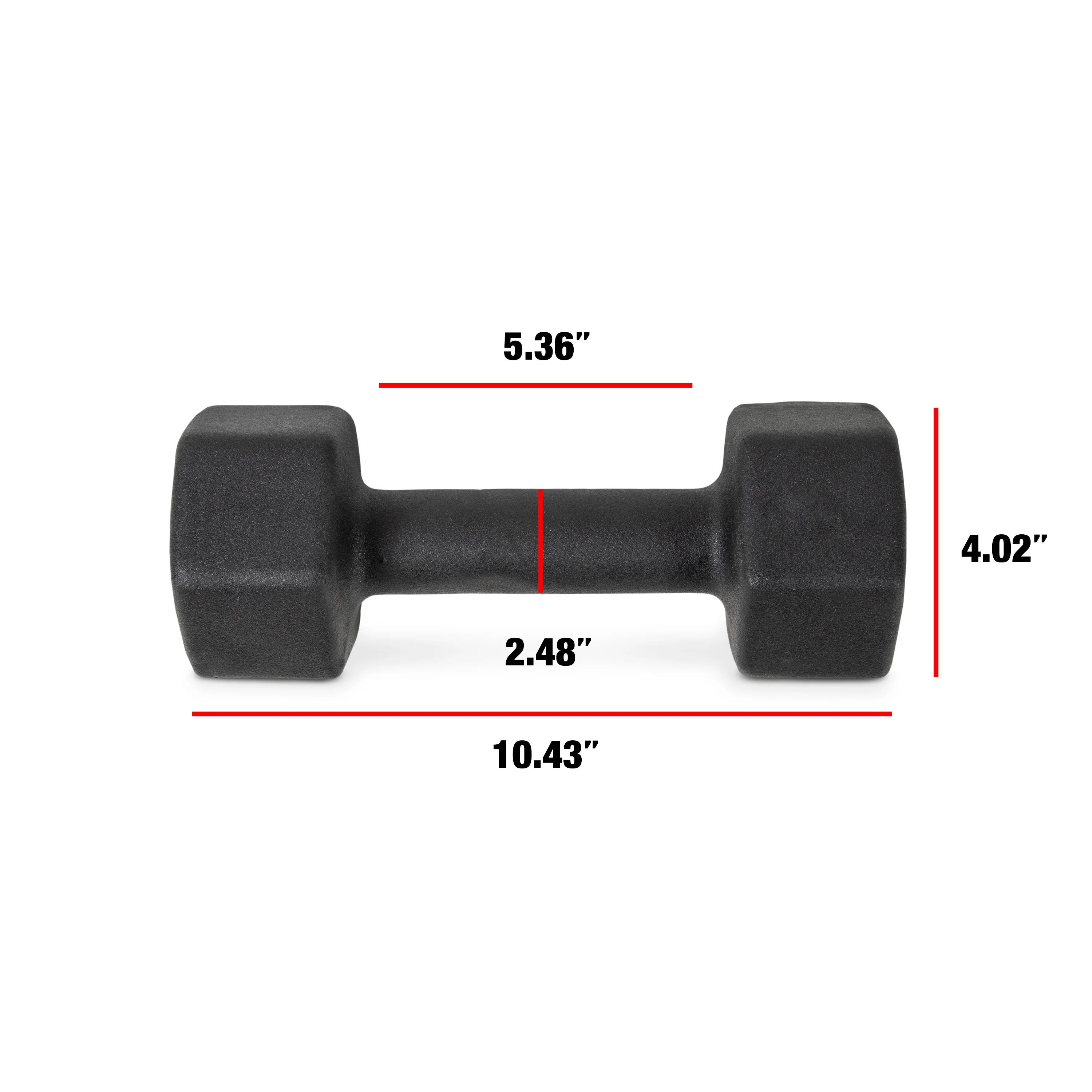 CAP Barbell, 15lb Black Neoprene Dumbbell, Pair - Womvr