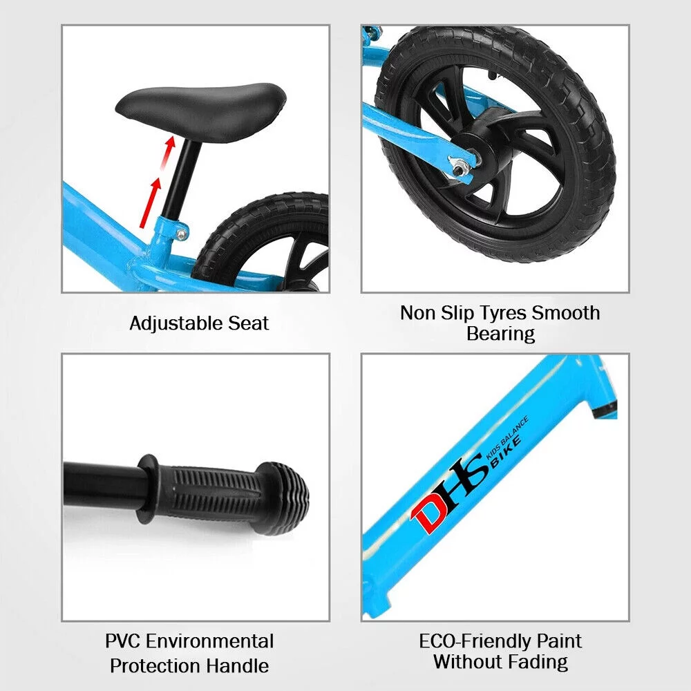 Kids Balance Bike Toddler Training Bicycle Wheels Walking For 2-6 Years Children Kid Christmas Halloween Gift - Womvr